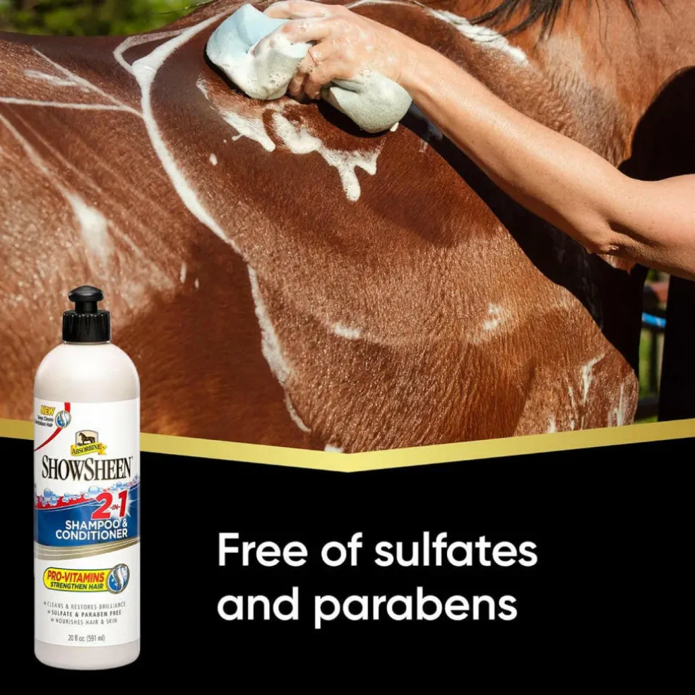 Absorbine Showsheen 2-in-1 Shampoo & Conditioner for Horses (20 oz)