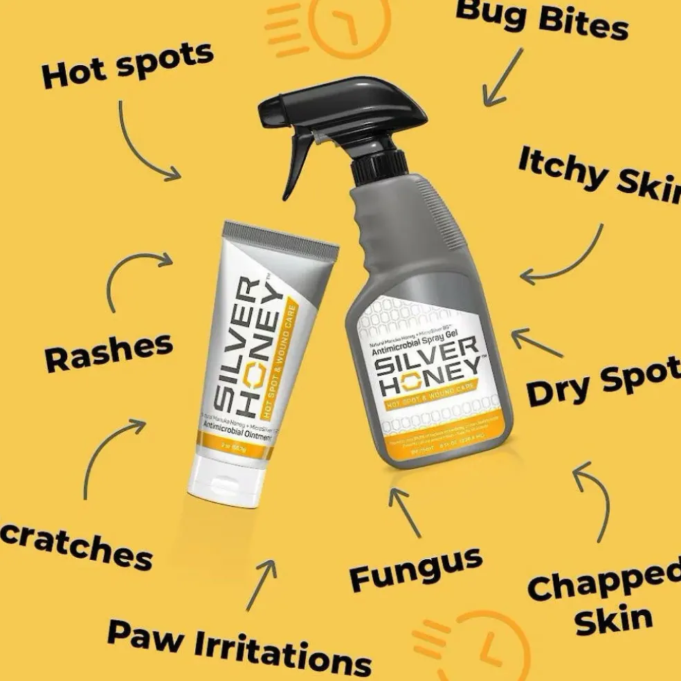 Absorbine Silver Honey Hot Spot & Wound Care Spray Gel 8 oz