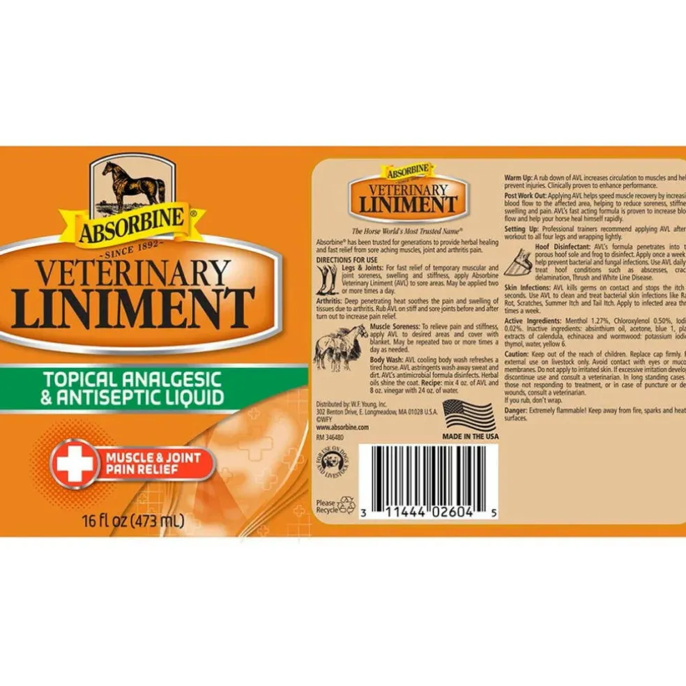 Absorbine Veterinary Analgesic & Antiseptic Liniment For Horses