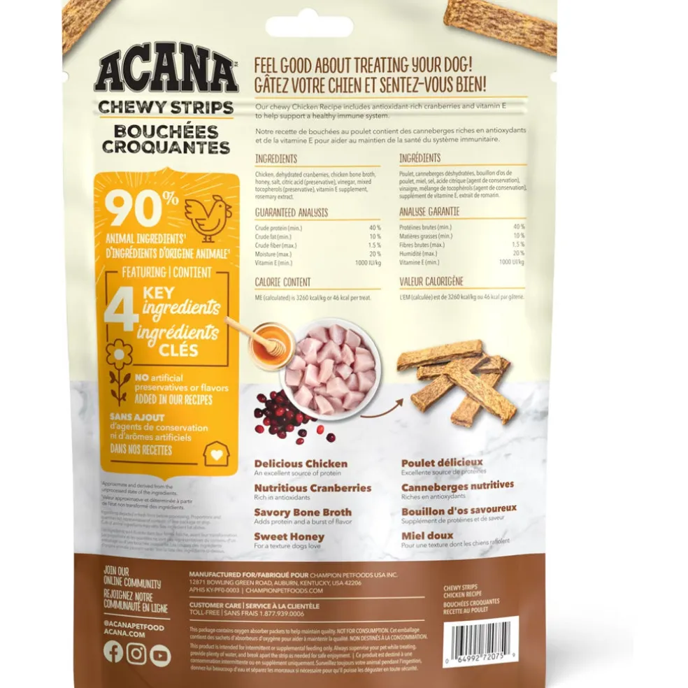 ACANA Chewy Strips Dog Treats, 4-oz