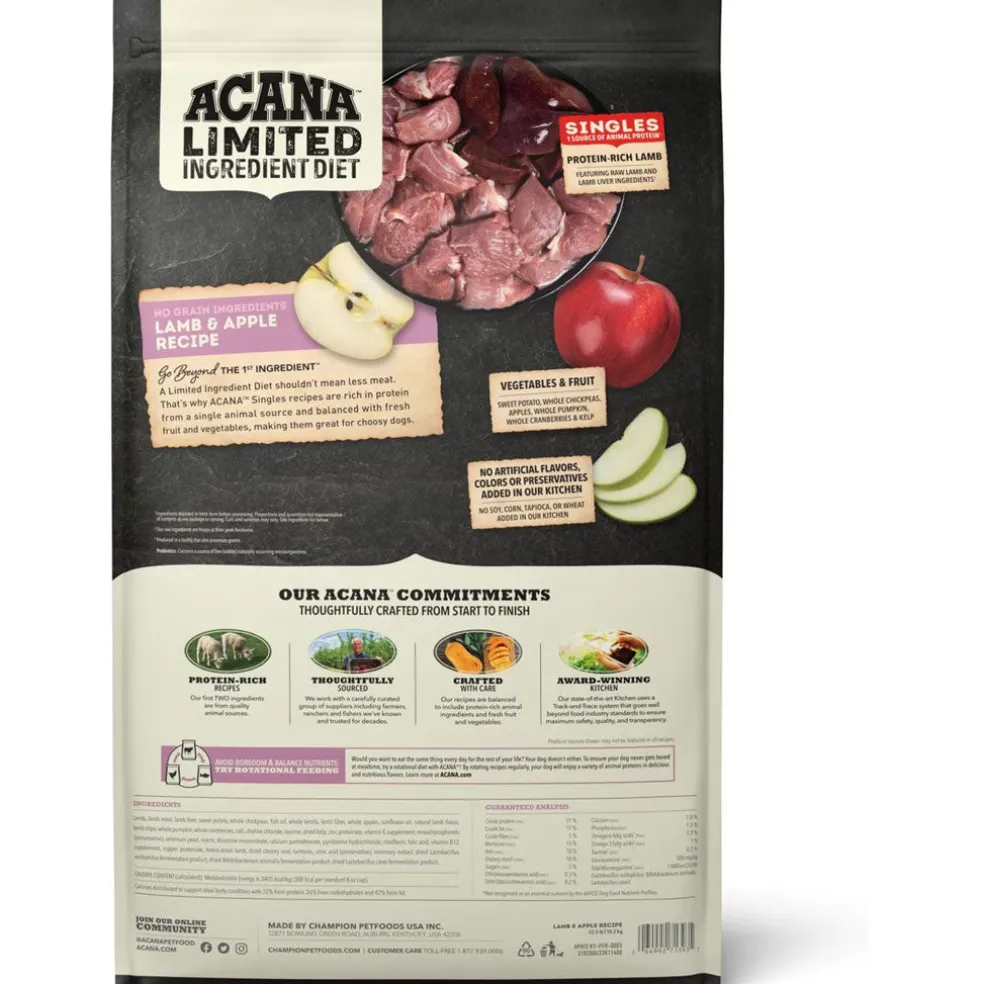 ACANA Singles Limited Ingredient Lamb & Apple Grain-Free High-Protein Dry Dog Food