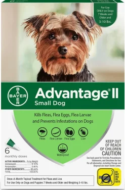 Advantage II Flea Control for Small Dogs (under 10 lbs) Green Box