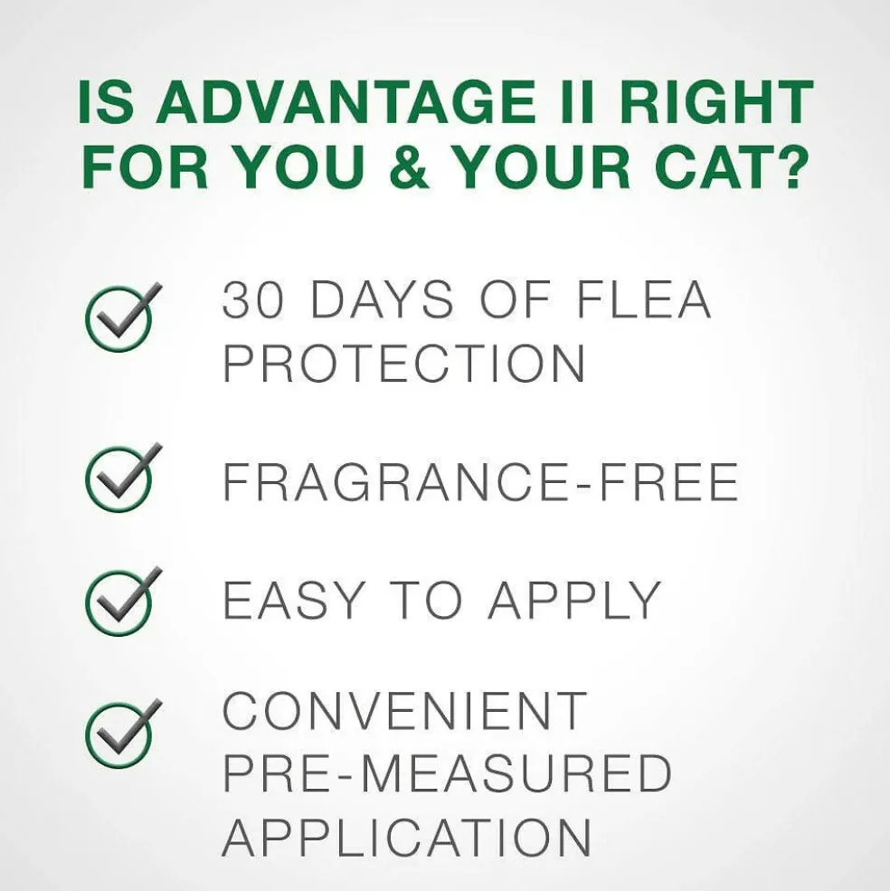 Advantage II Flea Control for Kittens 2-5 lbs (2 doses, 2 mos. supply) Teal Box