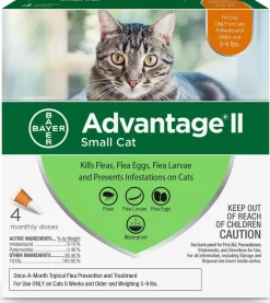 Advantage II Flea Control for Small Cats (5-9 lbs) Orange Box