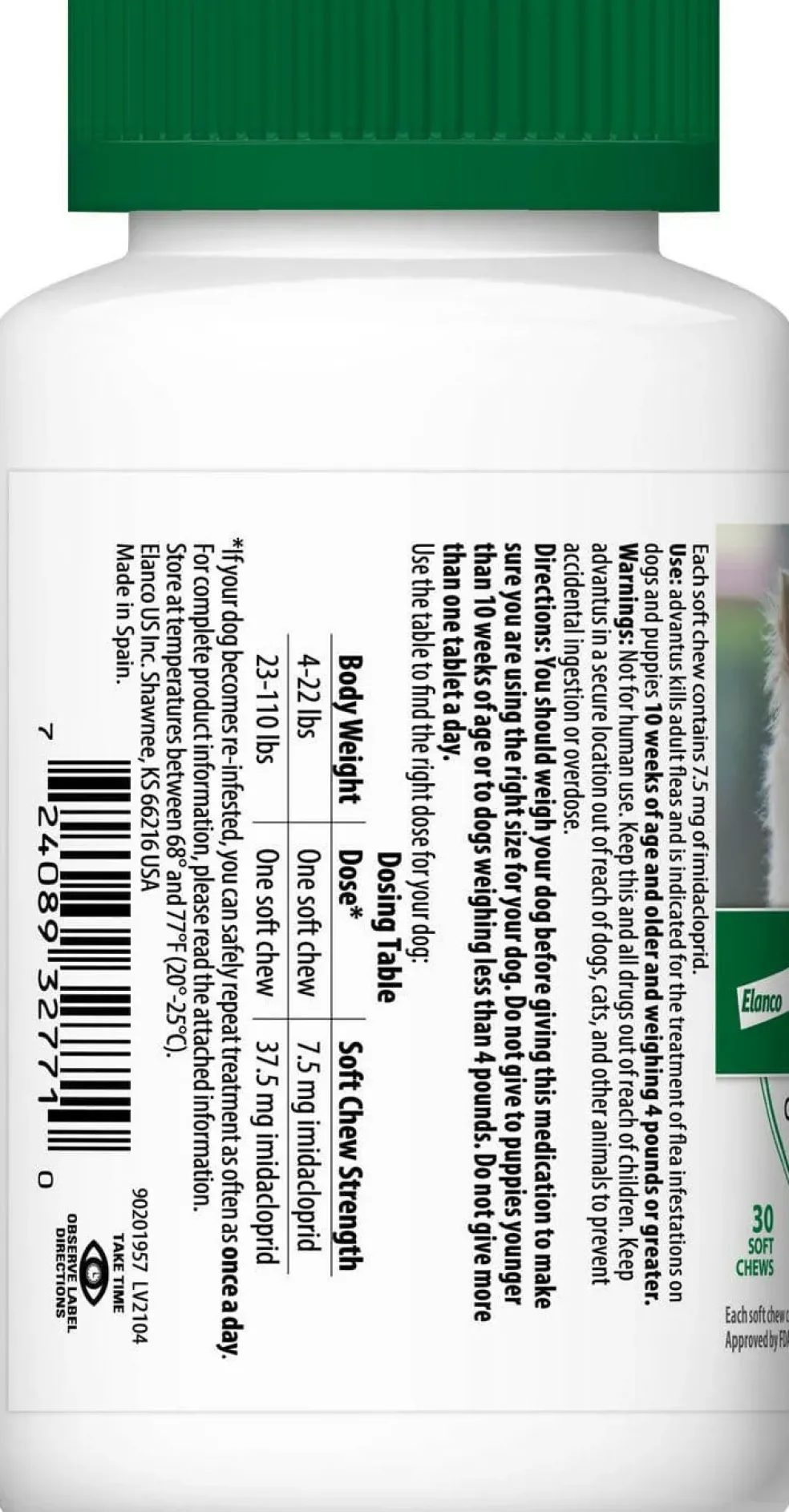 Advantus Flea Oral Treatment for Small Dogs 4-22 lbs