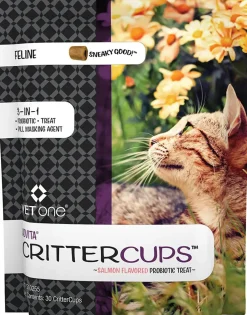 Advita CritterCups 3-in-1 Probiotic, Treat, & Pill Masker for Cats Salmon Flavor (30 Count)