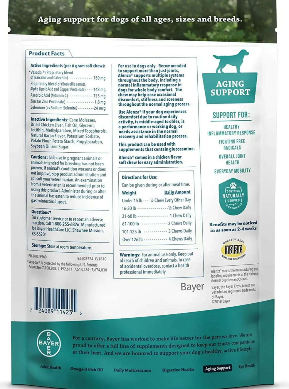 Alenza Aging Support Soft Chews for Dogs