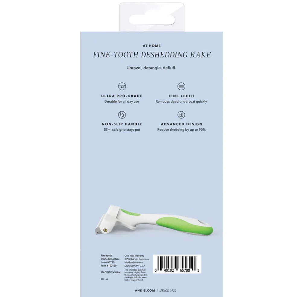 Andis Fine-Tooth Pet Deshedding Rake, 3"