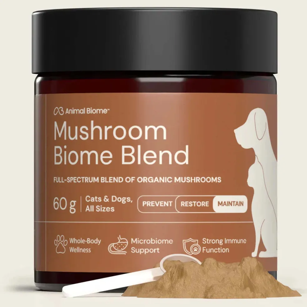 Animal Biome 8-in-1 Mushroom Complex for Cats and Dogs, 60-g