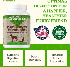 Animal Essentials Plant Enzyme & Probiotic Digestive Supplement Powder for Dogs & Cats