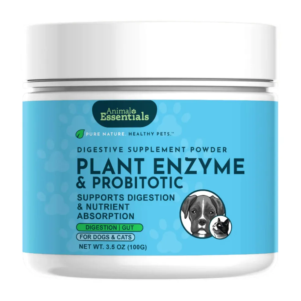 Animal Essentials Plant Enzyme & Probiotic Digestive Supplement Powder for Dogs & Cats