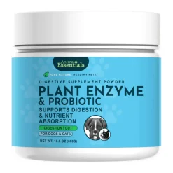 Animal Essentials Plant Enzyme & Probiotic Digestive Supplement Powder for Dogs & Cats