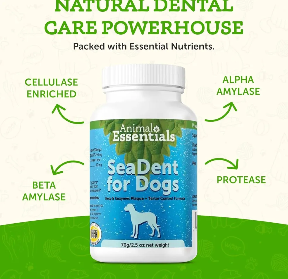 Animal Essentials Sea-Dent Anti-Plaque Powder for Dogs (2.5 oz)