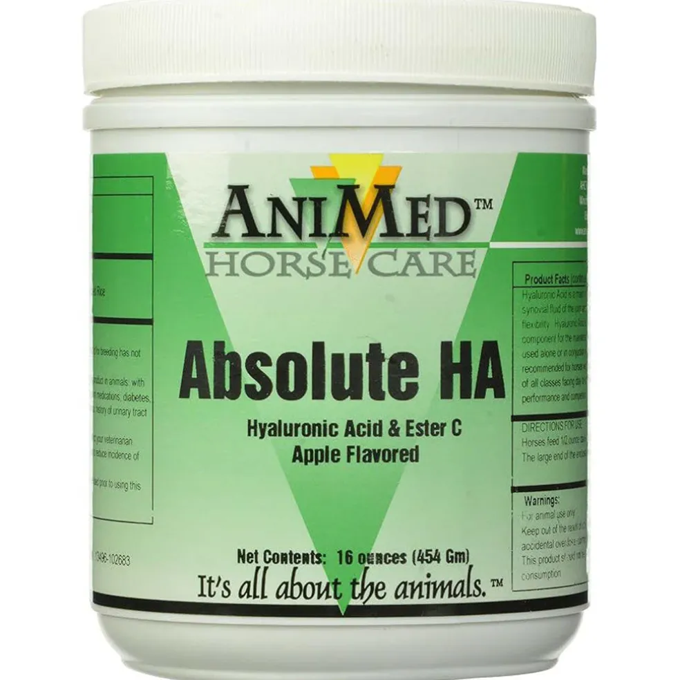 AniMed Absolute HA Hyaluronic Acid & Ester C Apple Flavored Horse Supplement(16 oz)