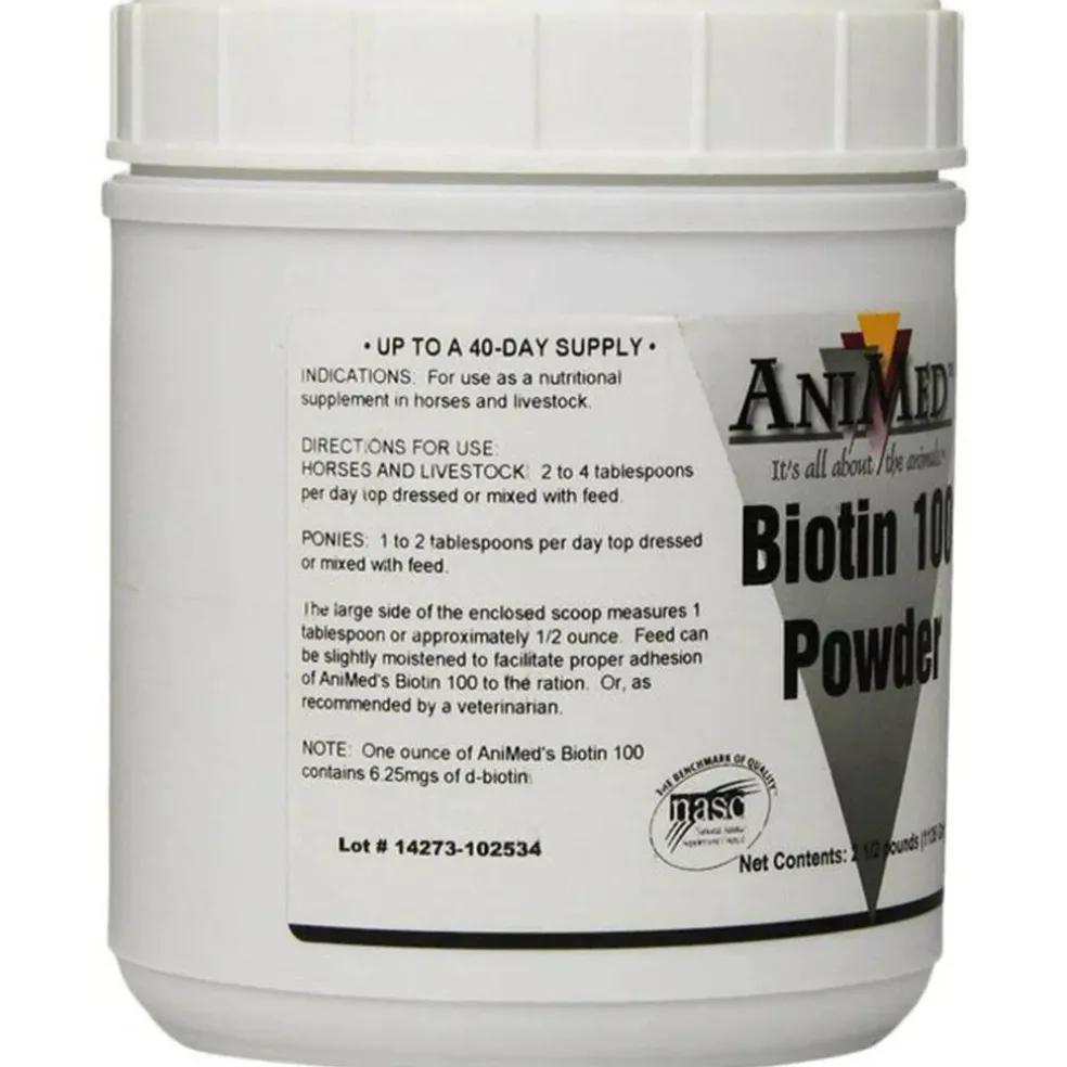 AniMed Biotin 100 Powder Supplement For Horse (2.5 lb)