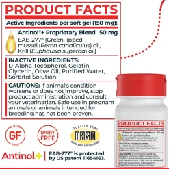 Antinol Plus for Dogs - Hip & Joint Mobility Supplement Capsules