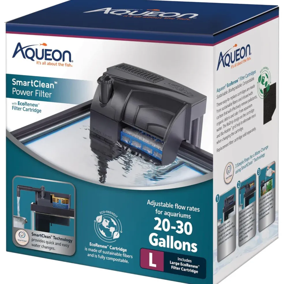 Aqueon SmartClean Power Filter with EcoRenew Filter Cartridge
