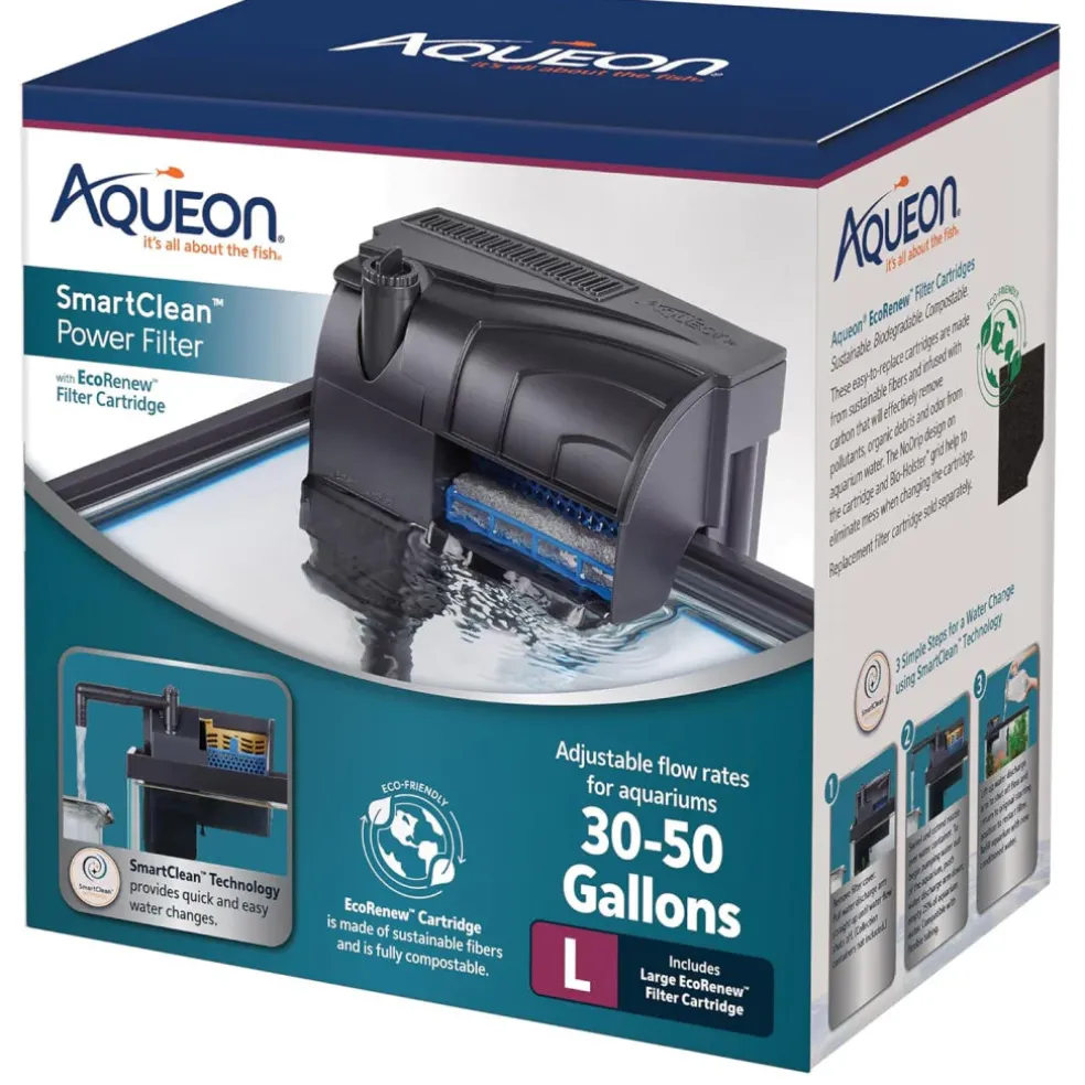 Aqueon SmartClean Power Filter with EcoRenew Filter Cartridge