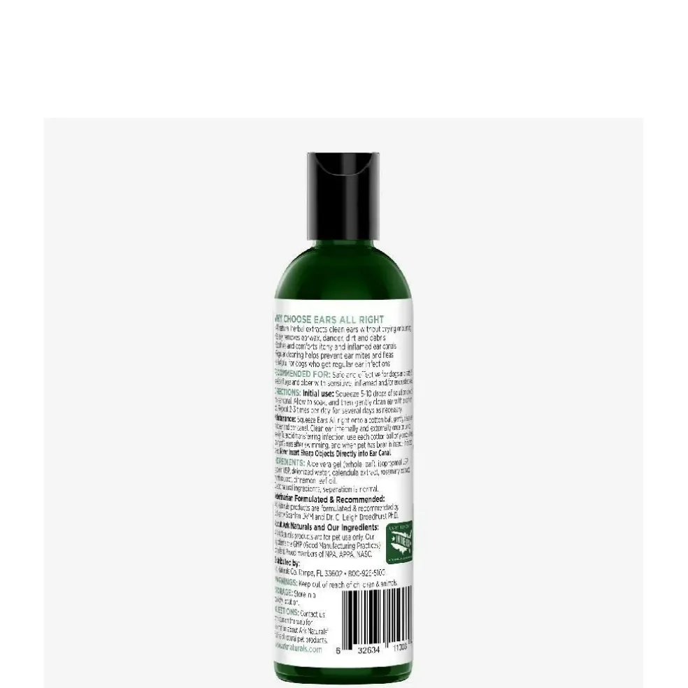 Ark Naturals Ears All Right Gentle Ear Cleanser For Dogs & Cats(4 oz)