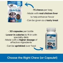Ark Naturals Happy Traveler Soft Chews Calming Supplement for Dogs & Cats (75 ct)