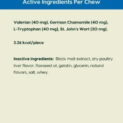 Ark Naturals Happy Traveler Soft Chews Calming Supplement for Dogs & Cats (75 ct)