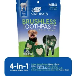 Ark Naturals 4-in-1 Brushless Toothpaste Chews for Extra Small Dogs Mini-Sized (4 oz)