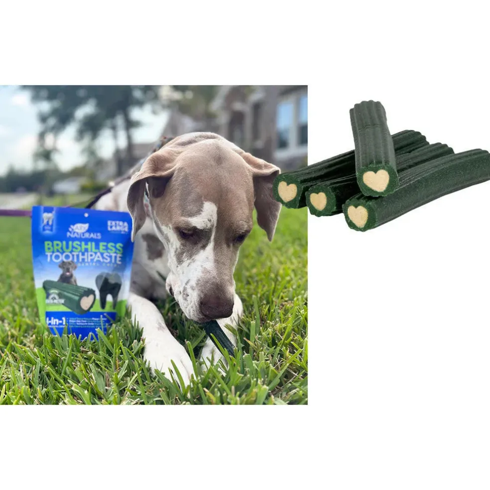 Ark Naturals 4-in-1 Brushless Toothpaste Chews for Extra Large Dental Dogs (24 oz)