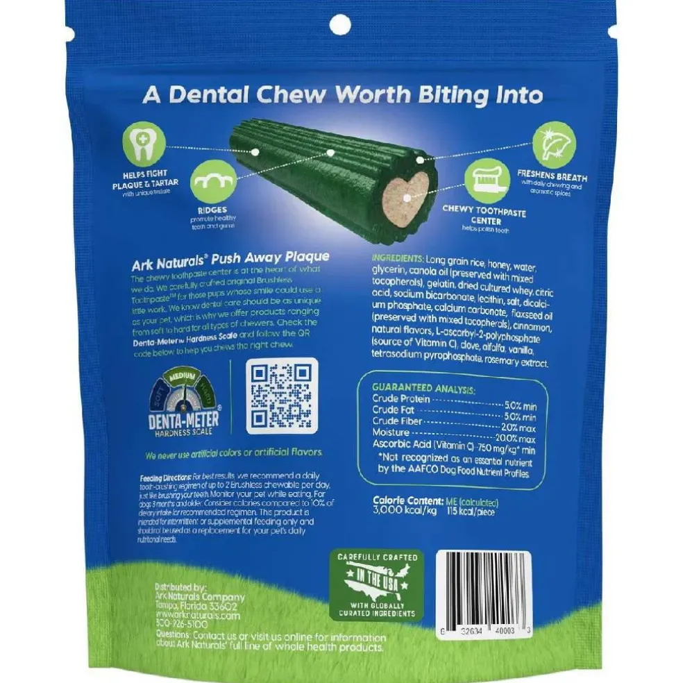 Ark Naturals 4-in-1 Brushless Toothpaste Dental Chews for Large Dogs (18 oz)