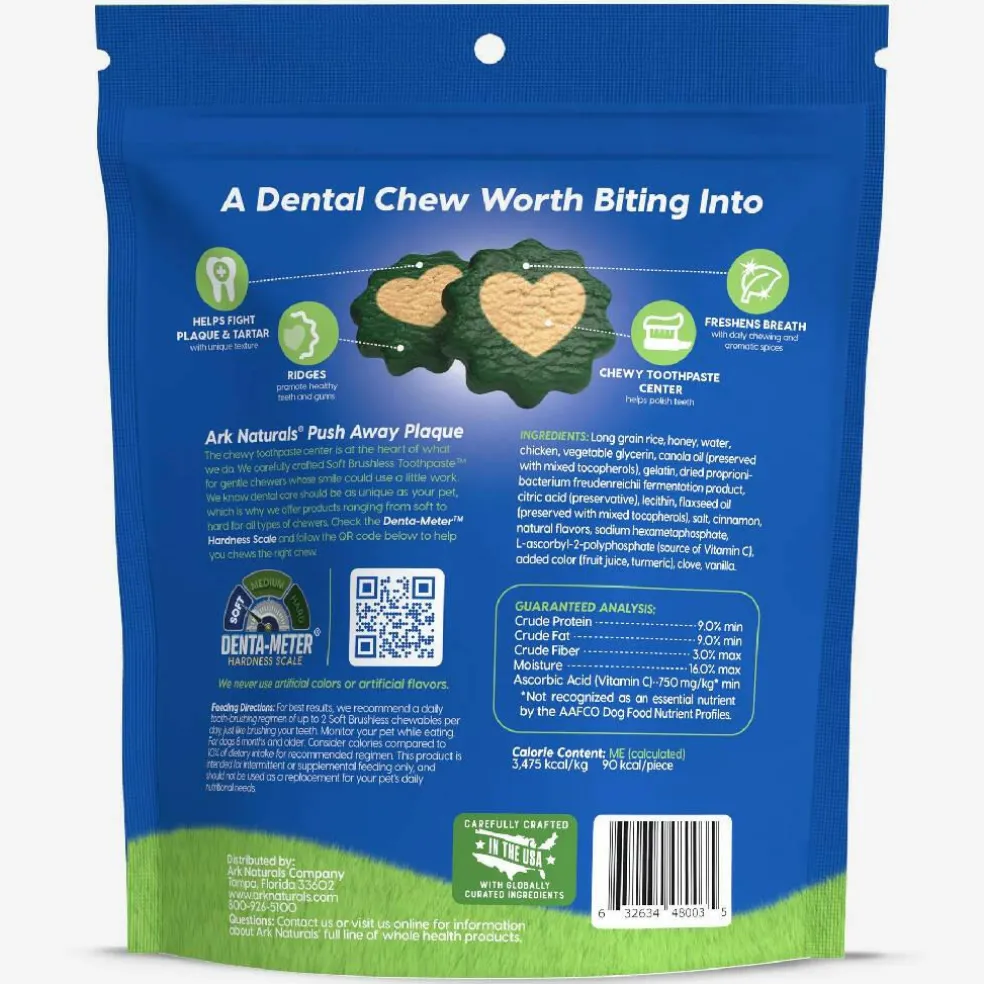 Ark Naturals 4-in-1 Soft Brushless Toothpaste Dental Chews for Large Dogs (18 oz)