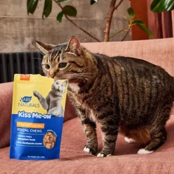 Ark Naturals Kiss Me-Ow Strengthening Dental Chews Crunchy Cat Treats, Tuna Flavor