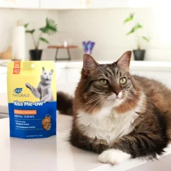 Ark Naturals Kiss Me-Ow Strengthening Dental Chews Crunchy Cat Treats, Tuna Flavor