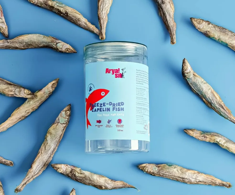 Arya Sit Freeze-Dried Capelin Treats for Dogs & Cats