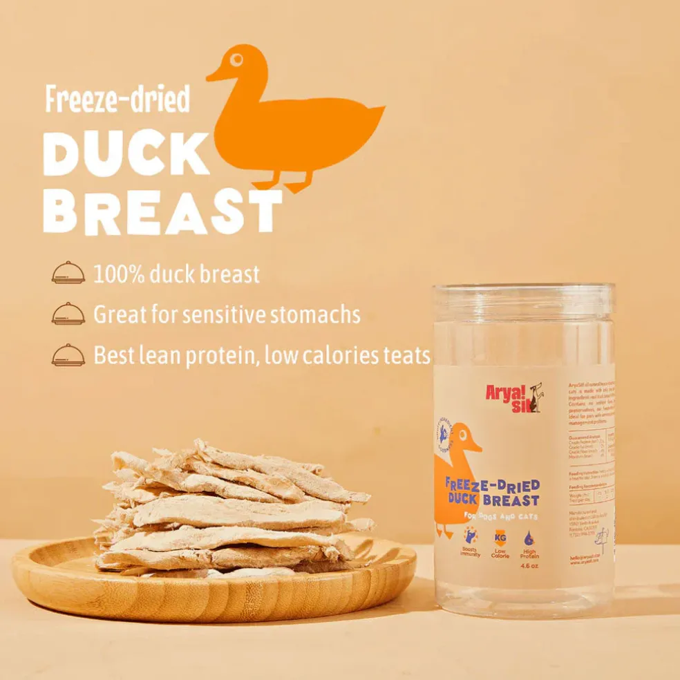Arya Sit Freeze-Dried Duck Breast Treats for Dogs & Cats