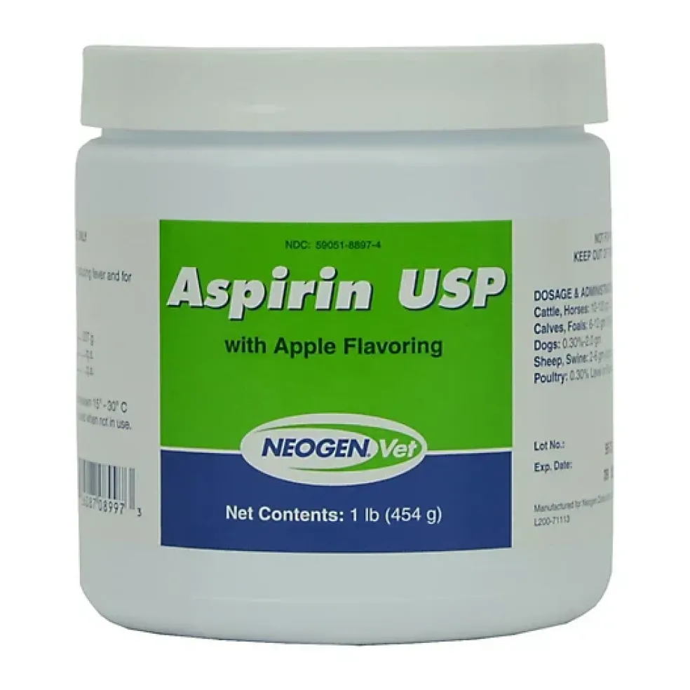 Aspirin Medication for Pain for Dogs & Horses, Apple-Flavored (1 lb) (Manufacturer may vary)