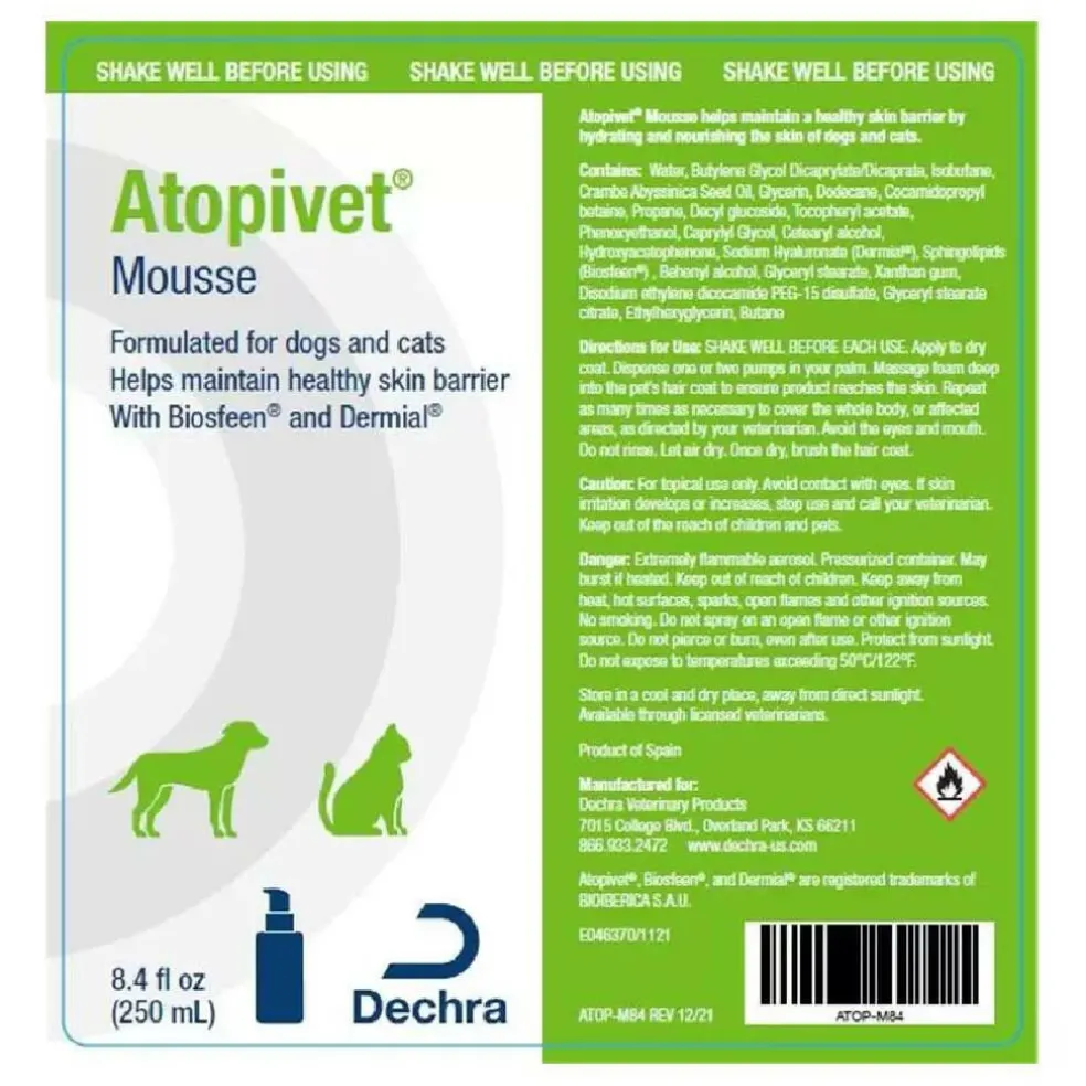 Atopivet Mousse for Dogs and Cats (8.4 oz)