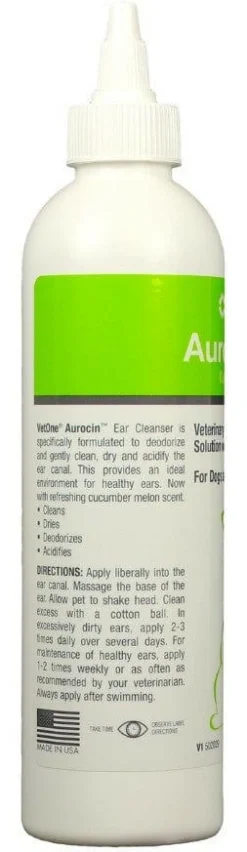 Aurocin CM Ear Cleanser Cucumber Melon Scent (8 oz)