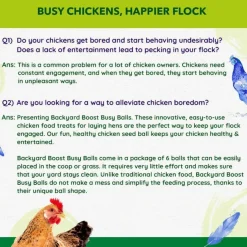 Backyard Boot Busy Balls For Digestion and Gut Health for Chickens (6 balls)