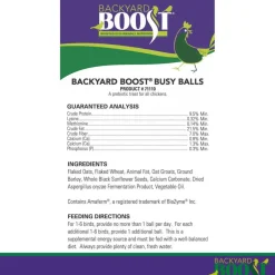 Backyard Boot Busy Balls For Digestion and Gut Health for Chickens (6 balls)