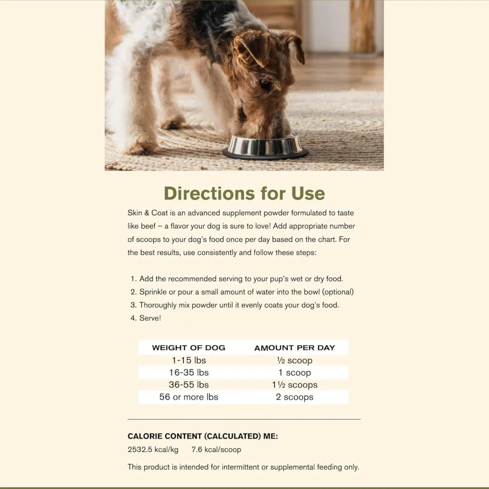 Badlands Ranch Skin & Coat Canine Supplement with Omega-3 Fatty Acids, 3.17-oz