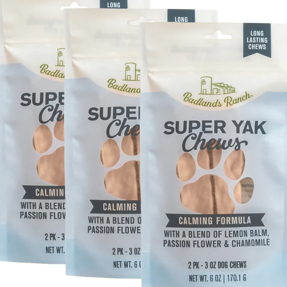 Badlands Ranch Superchew Calming Formula Dog Chews, Medium, 3-oz
