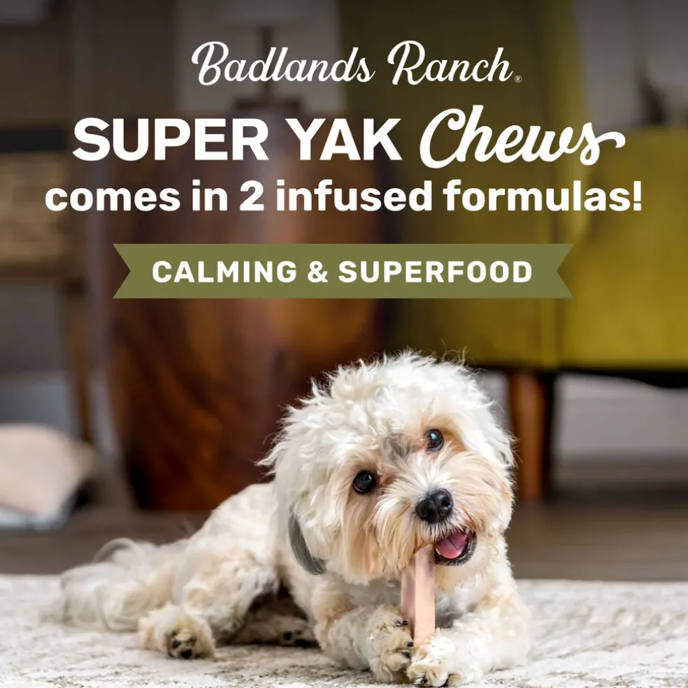 Badlands Ranch Superchew Calming Formula Dog Chews, Medium, 3-oz