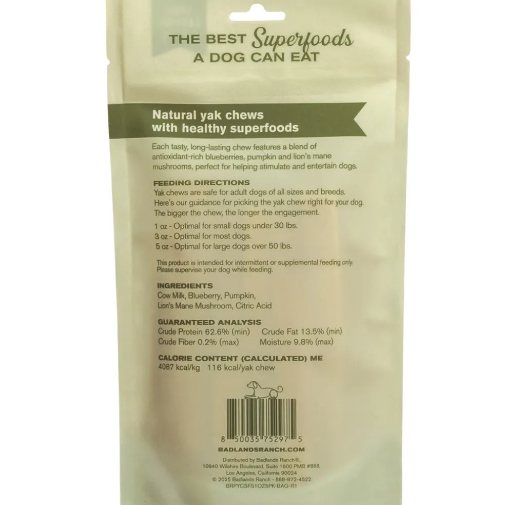 Badlands Ranch Superchew Superfood Formula Dog Chews, Small, 1-oz