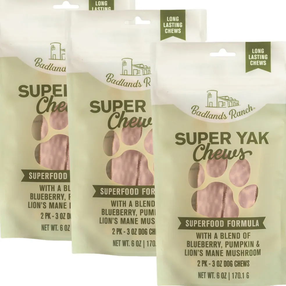 Badlands Ranch Superchew Superfood Formula Dog Chews, Medium, 3-oz