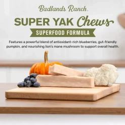 Badlands Ranch Superchew Superfood Formula Dog Chews, Medium, 3-oz