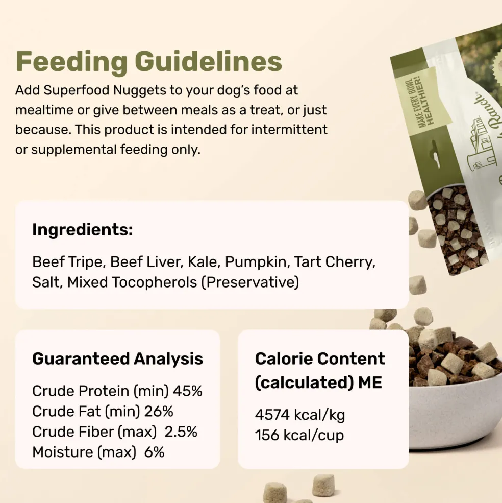 Badlands Ranch Superfood Nuggets Dog Food Topper