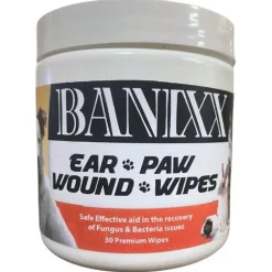 Banixx Pet Care Ear, Paw & Wound Wipes (30 ct)