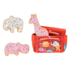 BARK Animal Squeakers Snacks Multi-Part Squeaky Plush Dog Toy- X-Small/Small