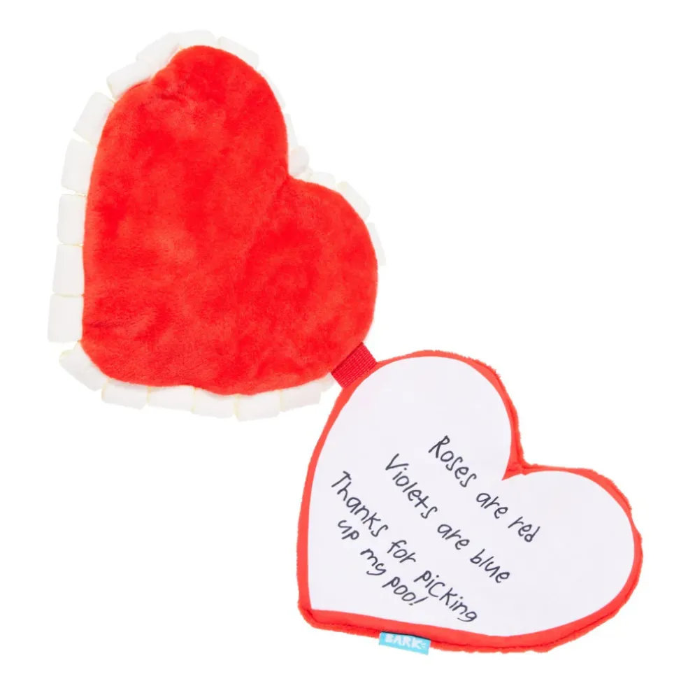 BARK Be Mine Growlentine, Heart-Shaped Plush & Squeaker Dog Toy