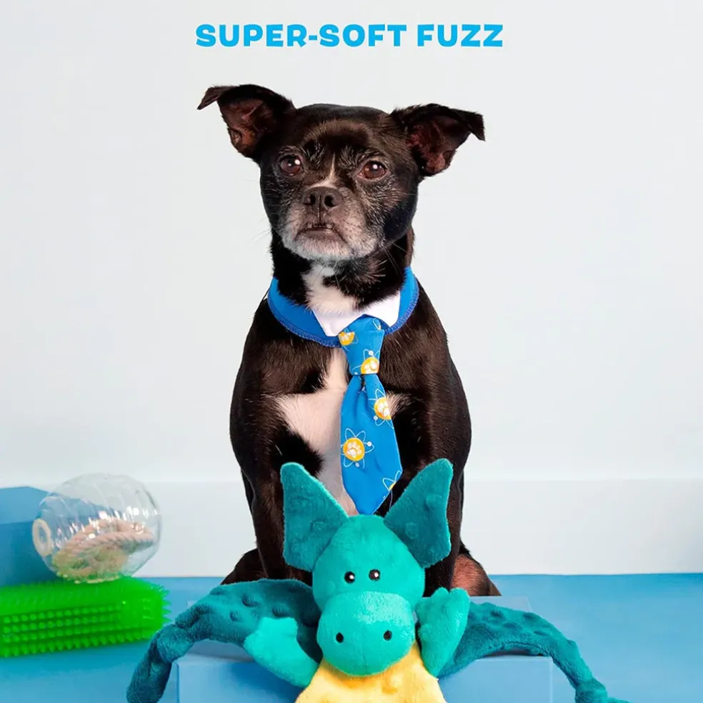 BARK Dingbert the Dragon Squeaky Plush Dog Toy