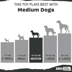 BARK Super Chewer Squeaky Meat-a-Ball Beef Scented Rip & Reveal Squeaky Tough Dog Chew Toy